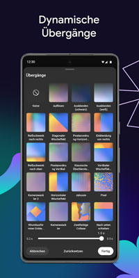 Übergänge hinzufügen mit YouTube Create