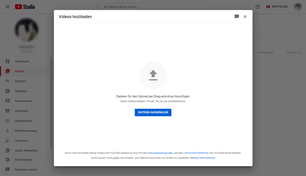 Video auf YouTube hochladen