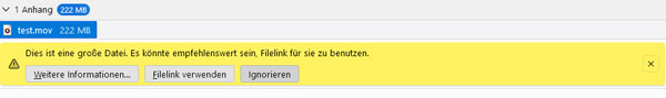 Video per E-Mail versenden
