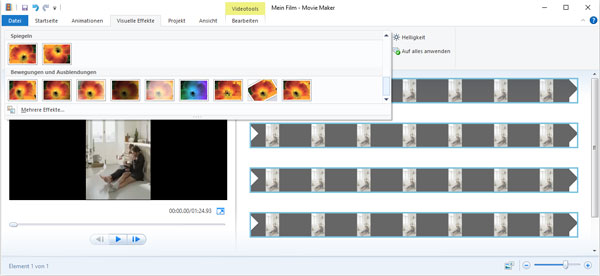 Video spiegeln mit Windows Movie Maker