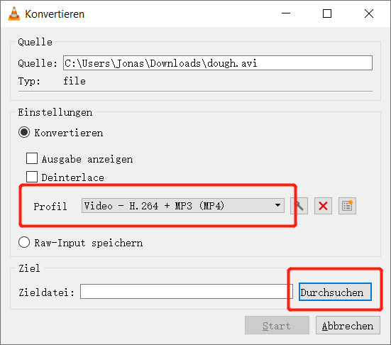 vlc datei in mp4 umwandeln online