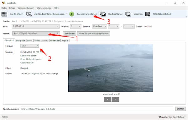 VOB in MKV umwandeln mit HandBrake