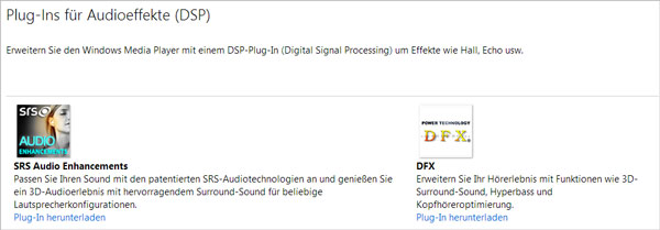 Windows Media Player Plugin - DSP