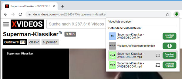 XVideos downloaden mit Chrome-Erweiterung