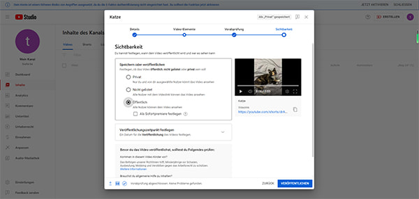 YouTube Shorts veröffentlichen