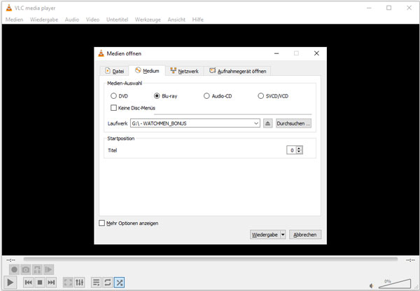 Blu-ray am PC abspielen mit VLC