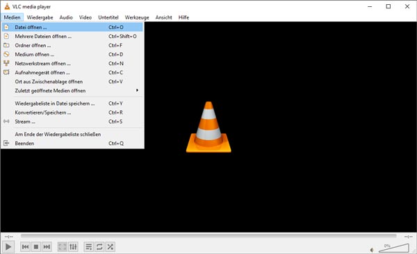 VLC Datei öffnen