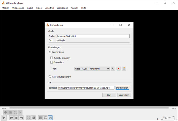 DVD mit VLC umwandeln