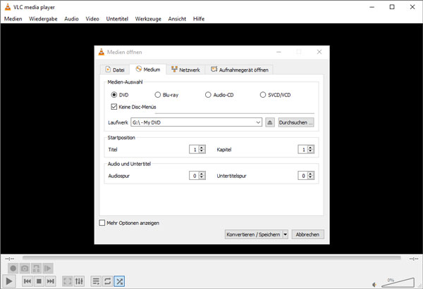 DVD in VLC hinzufügen