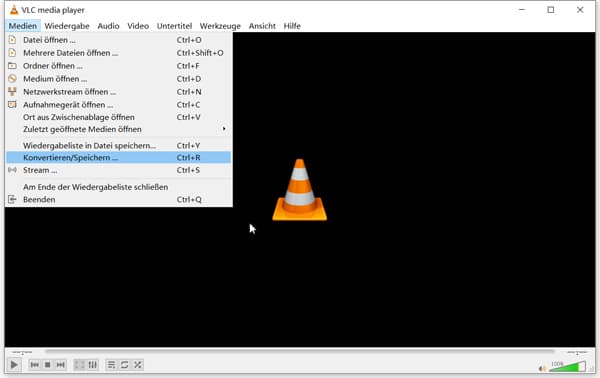 Konvertieren-Speichern-Funktion in VLC