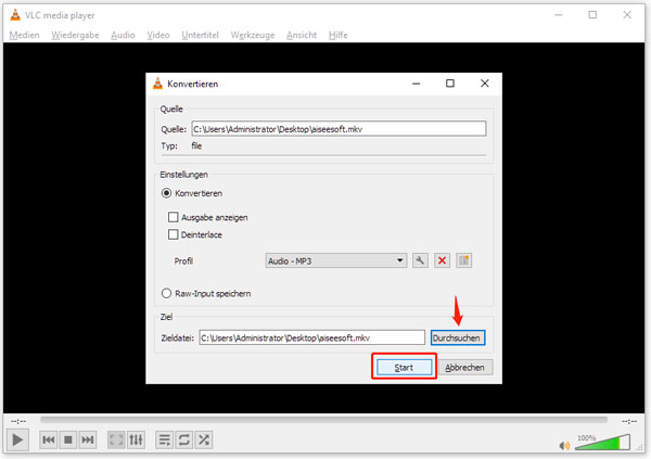 MKV in MP3 konvertieren