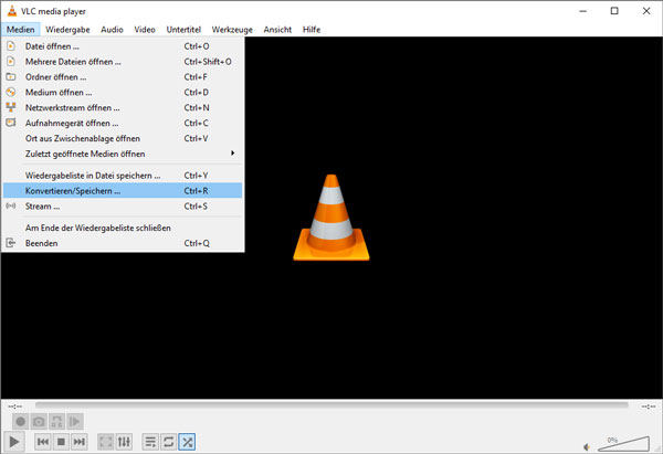 VLC öffnen