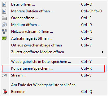 AMV konvertieren mit VLC Media Player