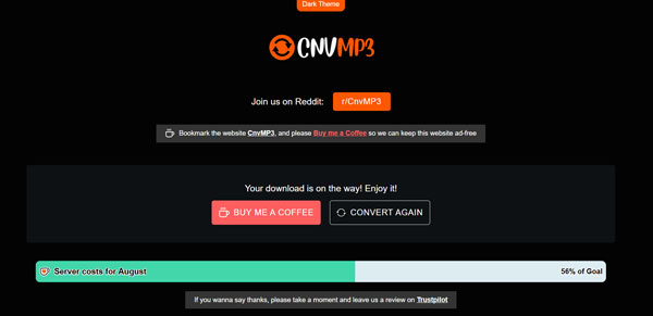 CnvMP3 YouTube MP3 Converter