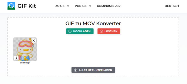 Der kostenlose GIF to MOV Converter GIF Kit