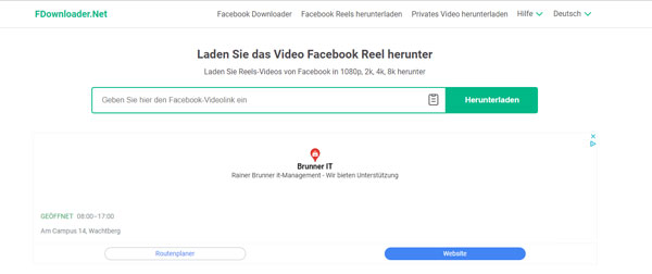 Facebook Reels downloaden mit FDownloader