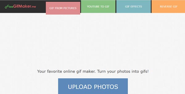 Hauptseite von Free Gif Maker