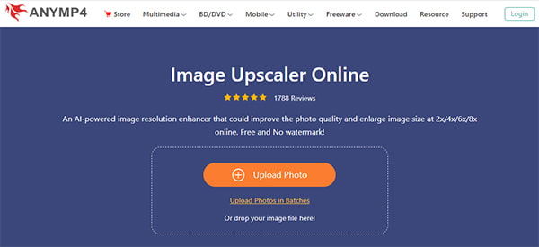 AnyMP4 Image Upscaler Online