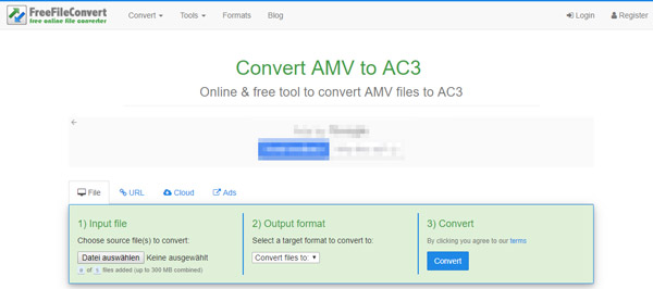 AMV umwandeln mit Online AMV Video Converter