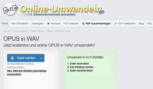 Online-Umwandeln
