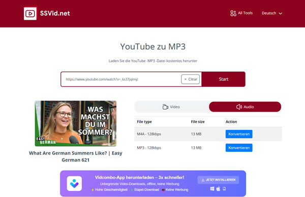 SSVid YouTube MP3 Converter
