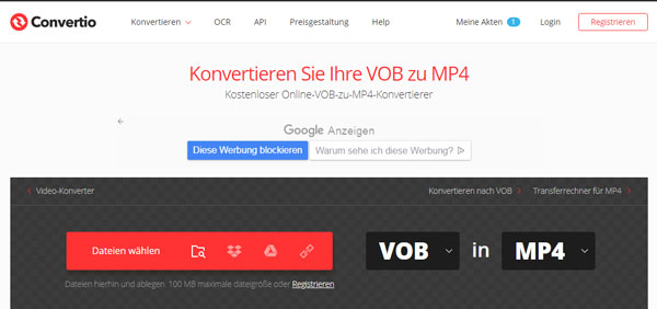 VOB zu MP4 umwandeln